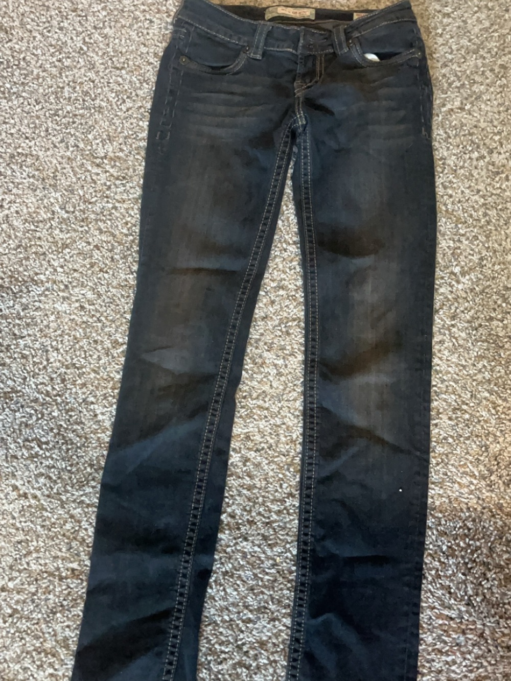 MEK denim Women’s Dark Gray Embroidered Pocket Jeans - Picture 4 of 5